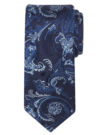 Awearness Kenneth Cole Big & Tall Men's Narrow Tempest Paisley Tie In Blue
