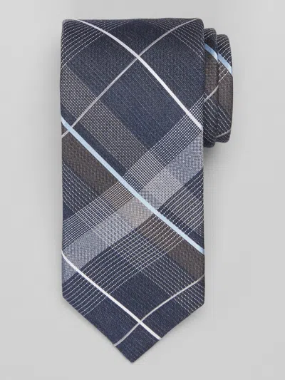 Awearness Kenneth Cole Big & Tall Men's Plaid Tie In Gray
