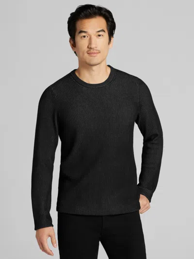 Awearness Kenneth Cole Big & Tall Men's Ribbed Crewneck Sweater In Gray