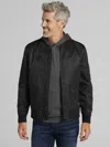 Awearness Kenneth Cole Big & Tall Men's Satin Bomber Jacket In Black