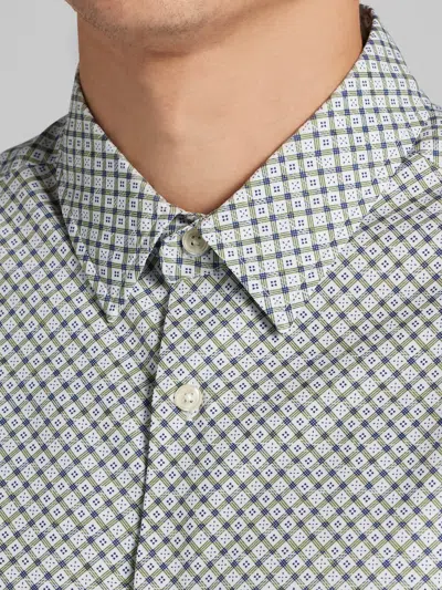 Awearness Kenneth Cole Big & Tall Men's Slim Fit 4-way Stretch Button Up Shirt Olive - Size: 4xlt In Green