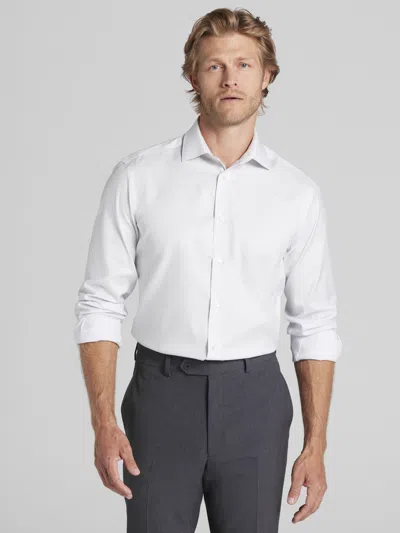 Awearness Kenneth Cole Big & Tall Men's Slim Fit Check Dress Shirt In White