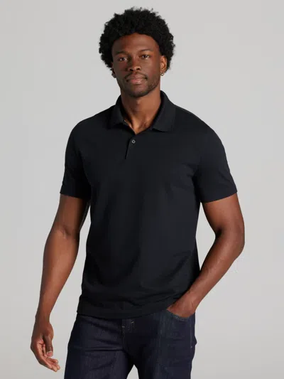 Awearness Kenneth Cole Big & Tall Men's Slim Fit Knit Polo In Black