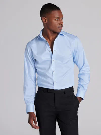 Awearness Kenneth Cole Big & Tall Men's Slim Fit Performance Dress Shirt In Blue