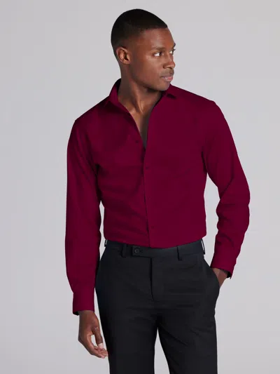 Awearness Kenneth Cole Big & Tall Men's Slim Fit Performance Dress Shirt In Red