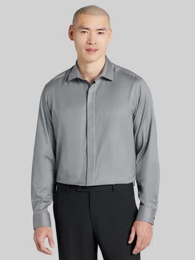 Awearness Kenneth Cole Big & Tall Men's Slim Fit Performance Dress Shirt Charcoal - Size: 20 36/37 In Gray