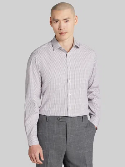 Awearness Kenneth Cole Slim Fit Ultra Performance Stretch Plaid Dress Shirt In Pink