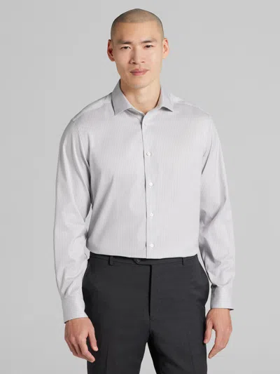 Awearness Kenneth Cole Big & Tall Men's Slim Fit Small Check Dress Shirt In White