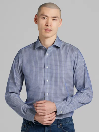 Awearness Kenneth Cole Big & Tall Men's Slim Fit Ultra Performance Stretch Dress Shirt In Blue