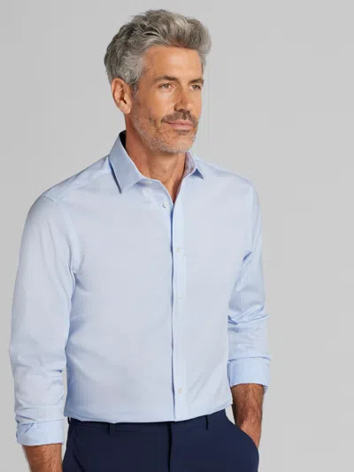 Awearness Kenneth Cole Big & Tall Men's Slim Fit Ultra Performance Stretch Dress Shirt In Blue