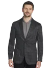 Awearness Kenneth Cole Big & Tall Men's Slim Fit Windowpane Plaid Sport Coat In Gray