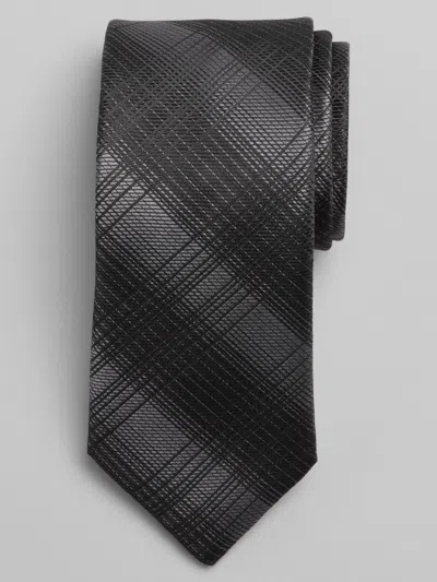 Awearness Kenneth Cole Big & Tall Men's Texturama Plaid Tie In Black