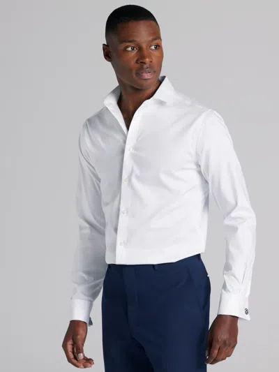 Awearness Kenneth Cole Big & Tall Men's Ultimate Performance Slim Fit Spread Collar Dress Shirt In White