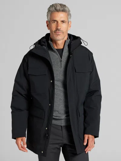 Awearness Kenneth Cole Big & Tall Men's Water-repellent City Parka In Black