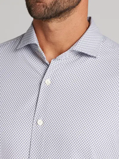 Awearness Kenneth Cole Chillflex Modern Fit 4-way Stretch Button Up Shirt In Blue