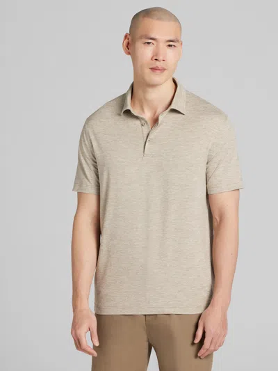 Awearness Kenneth Cole Coolmotion Modern Fit Performance Polo In Brown