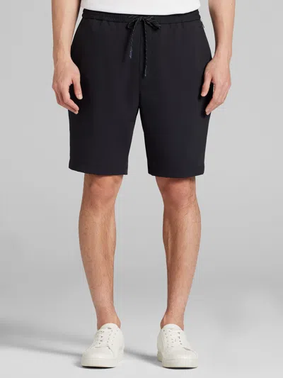 Awearness Kenneth Cole Chillflex Modern Fit Stretch Ripstop Dobby Shorts 9" In Black