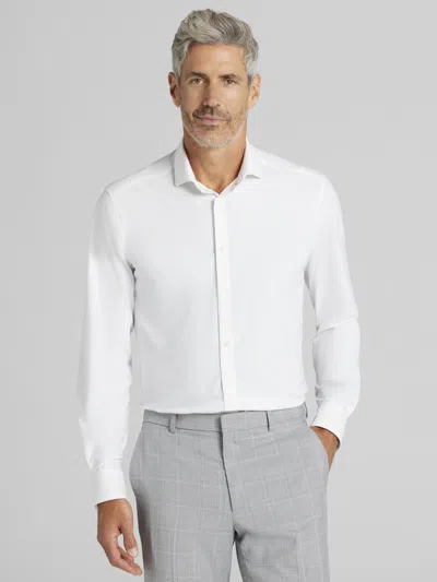 Awearness Kenneth Cole Chillflex Slim Fit 4-way Stretch Dress Shirt In White