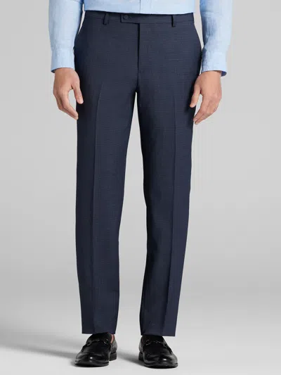 Awearness Kenneth Cole Chillflex Slim Fit Pre-hemmed Men's Suit Separate Pants In Blue