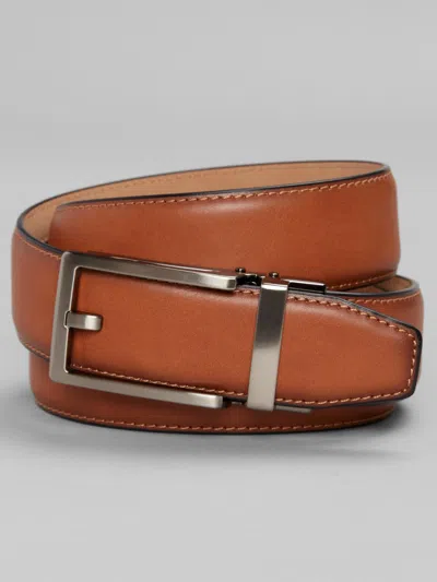 Awearness Kenneth Cole Feather Edge Track Lock Belt In Brown