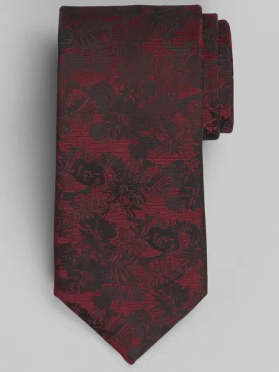 Awearness Kenneth Cole Forest Floral Tie Burgundy - Size: One Size
