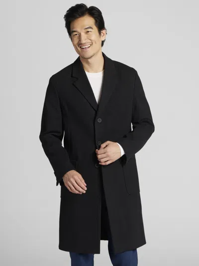 Awearness Kenneth Cole Melange Ponte Overcoat Charcoal - Size: Xl In Gray