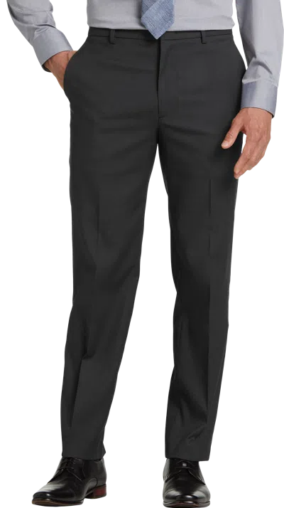 Awearness Kenneth Cole Modern Fit Dress Pants Charcoal In Black