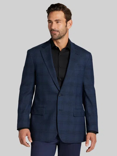 Awearness Kenneth Cole Modern Fit Plaid Sport Coat In Blue