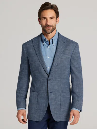 Awearness Kenneth Cole Modern Fit Tic Sport Coat In Blue