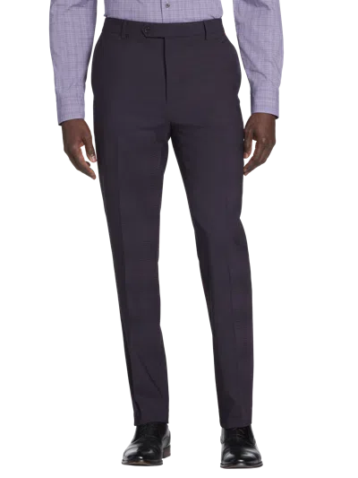 Awearness Kenneth Cole Modern Fit Wool Blend Men's Suit Pants Purple - Size: 30w X 30l In Black