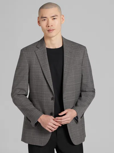 Awearness Kenneth Cole Modern Fit Wool Blend Plaid Sport Coat In Gray