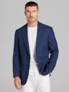 Awearness Kenneth Cole Big & Tall Men's Modern Fit Wool Blend Tic Sport Coat In Blue