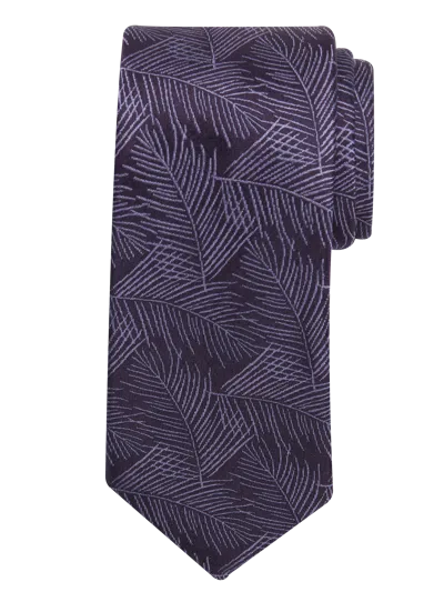 Awearness Kenneth Cole Narrow Botanical Tie Purple - Size: One Size