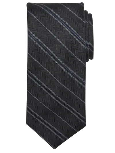 Awearness Kenneth Cole Narrow Diagonal Stripe Tie In Black