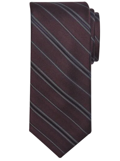 Awearness Kenneth Cole Narrow Diagonal Stripe Tie Burgundy - Size: One Size In Red