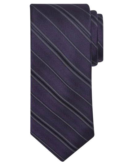 Awearness Kenneth Cole Narrow Diagonal Stripe Tie Purple - Size: One Size