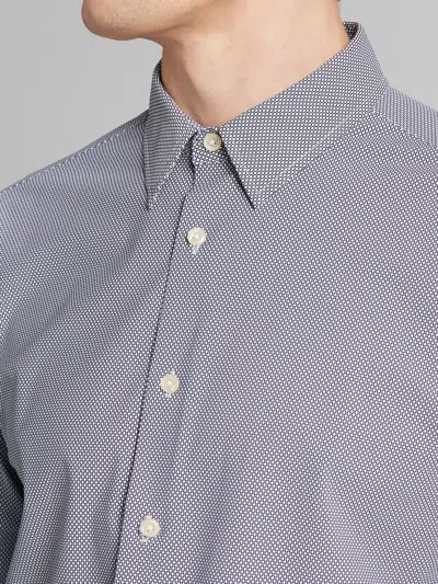 Awearness Kenneth Cole Slim Fit 4-way Stretch Button Up Shirt In Blue