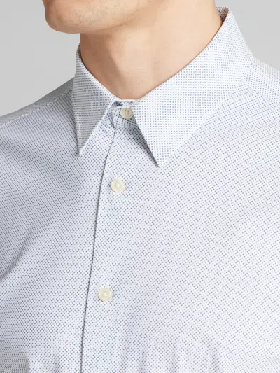 Awearness Kenneth Cole Slim Fit 4-way Stretch Button Up Shirt In White