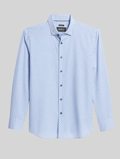 Awearness Kenneth Cole Slim Fit 4-way Stretch Button Up Shirt In Blue