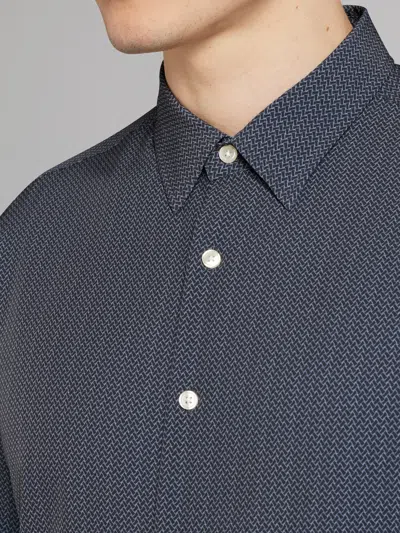 Awearness Kenneth Cole Slim Fit 4-way Stretch Button Up Shirt In Blue