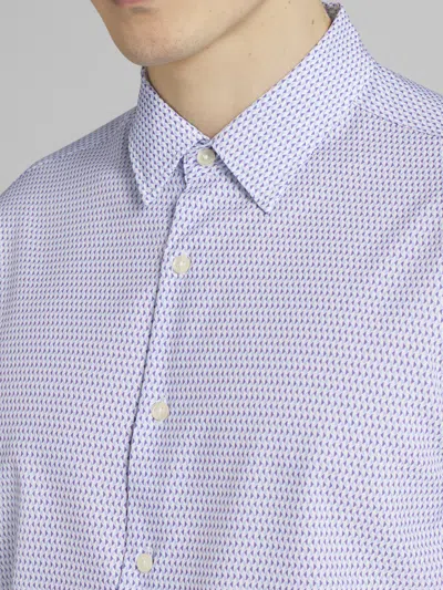 Awearness Kenneth Cole Slim Fit 4-way Stretch Button Up Shirt In Purple