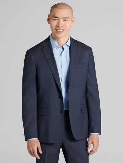 Awearness Kenneth Cole Slim Fit Check Men's Suit Jacket In Blue