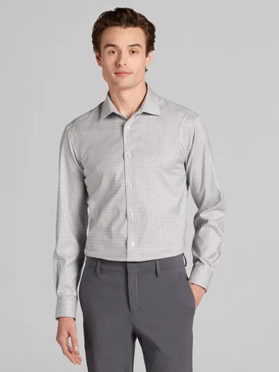 Awearness Kenneth Cole Slim Fit Grid Dress Shirt In Gray