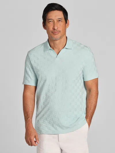 Awearness Kenneth Cole Slim Fit Johnny Collar Jacquard Polo In Green