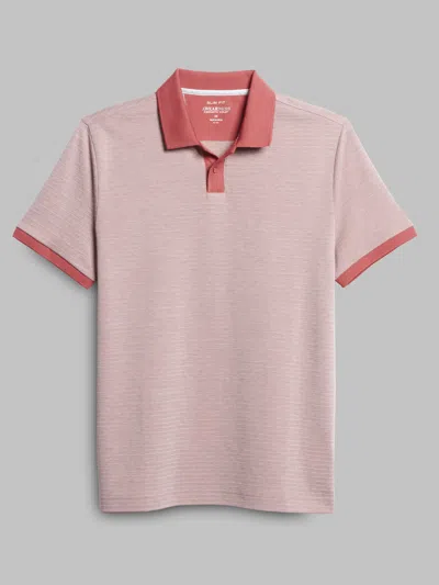 Awearness Kenneth Cole Slim Fit Ottoman Ribbed Polo In Pink