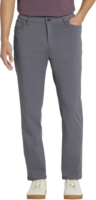 Awearness Kenneth Cole Slim Fit Performance Tech 5-pocket Pants Charcoal - Size: 42w X 32l In Gray