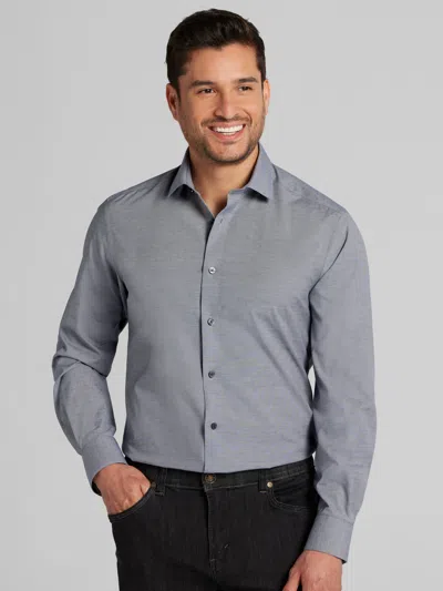 Awearness Kenneth Cole Big & Tall Men's Slim Fit Stretch Dress Shirt In Blue