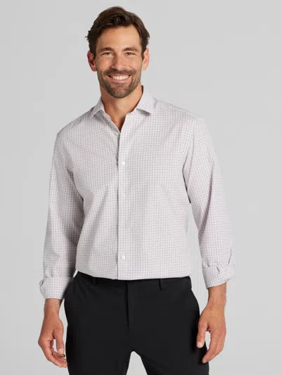 Awearness Kenneth Cole Slim Fit Stretch Plaid Dress Shirt In White