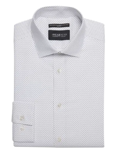 Awearness Kenneth Cole Big & Tall Men's Slim Fit Ultra Performance Stretch Diamond Dress Shirt