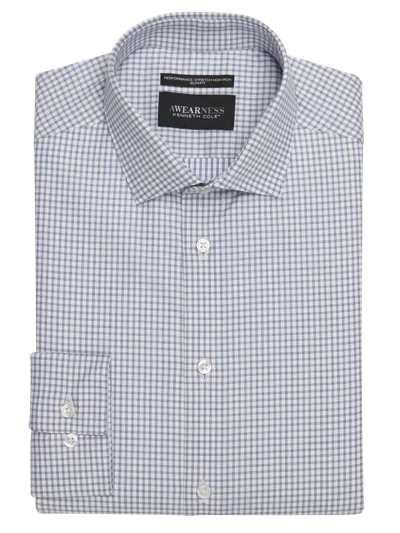 Awearness Kenneth Cole Big & Tall Men's Slim Fit Ultra Performance Stretch Dress Shirt In Gray